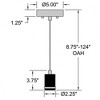 Access Lighting Port Nine Stark 1 - Light Pendant in  Matte Black - 2 of 2