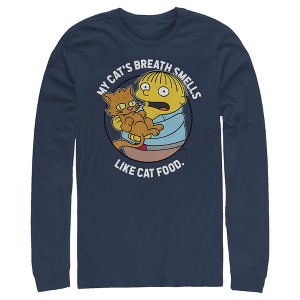 Men's The Simpsons Ralph and His Cat Long Sleeve Shirt - 1 of 4