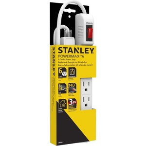 STANLEY PowerMax 6-Outlet Power Strip with 3 Foot Cord - 1 of 2