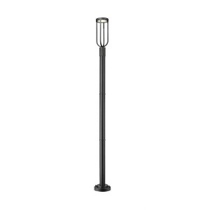 Z-Lite Leland 1 - Light Post Light in  Sand Black - 1 of 4