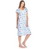 Casual Nights Women's Cotton Short Sleeve Sleep Dress, Nightshirt, Nightgown - 2 of 4
