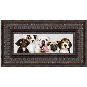 PosterPalooza | Panoramic 3.5" Wide Ornate Brown Frame - UV Acrylic, Foam Board Backing, Hanging Hardware - 1 of 4