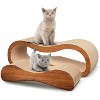 DOMETOUR Cat Scratcher Lounge Bed, Durable Cat Scratching Post Cardboard Prevents Furniture Damage - 2 of 4