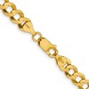 Black Bow Jewelry 7.25mm 14K Yellow Gold Solid Lightweight Flat Curb Chain Bracelet - 3 of 4