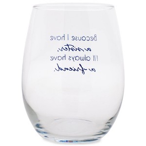 Elanze Designs Have Sister Always Have Friend 14 Ounce Black Stemless Wine Glass Tumbler - 1 of 2