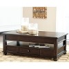 Signature Design by Ashley Barilanni Coffee Table with Lift Top Dark Brown - image 2 of 4