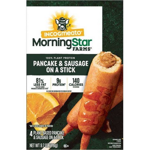 Morningstar Farms Frozen Incogmeato Original Pancake & Sausage On A Stick -  4ct/ : Target