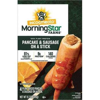 Morningstar Farms Frozen Incogmeato Original Pancake & Sausage on a Stick - 4ct/9.7oz