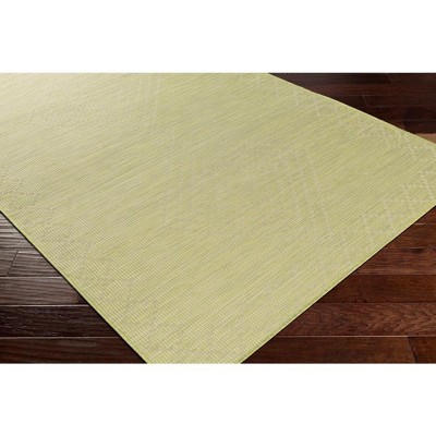 Craailo Light Green Synthetic Geometric Runner Rug 2'6" x 7'3"