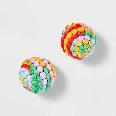 Rainbow Ping Pong Balls Cat Toy 2 Pack
