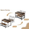 Dining Table Set for 4, Small Kitchen Table and 2 Chairs for 4 with Bench - 3 of 4