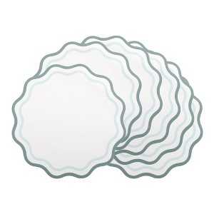 REGALWOVEN Placemats Set of 6 Leather Placemats for Kitchen Dining Table Decor Washable Table Placemats Wipeable Table Mat - 1 of 4