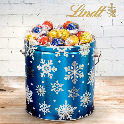2.6 lb Holiday Gift Tin Assorted Lindt Truffles (95 pcs) - Flurries