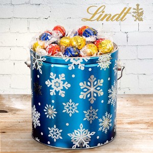 2.6 lb Holiday Gift Tin Assorted Lindt Truffles (95 pcs) - Flurries - 1 of 1