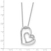Black Bow Jewelry Rhodium Plated Sterling Silver & CZ Thank You Grandma Necklace, 18 In. - 3 of 4