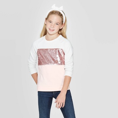 flip sequin sweatshirt