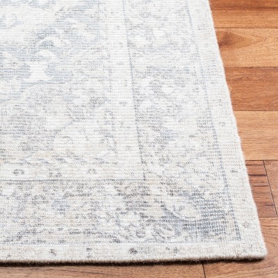 Handmade Gray Wool and Viscose Tufted Area Rug