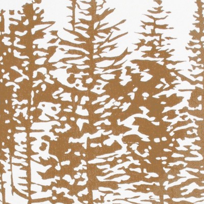 Ivory and Brown Cotton Trees Square Throw Pillow Cover