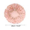 Unique Bargains Women Double Layer Gilded Butterfly Shower Cap 1 Pc - 2 of 3