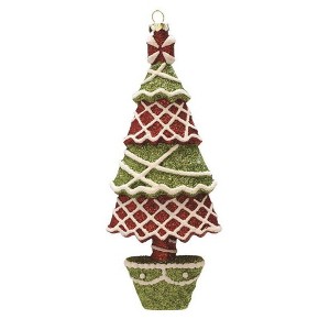 Northlight 7" Red and Green Glitter Shatterproof Christmas Tree Ornament - 1 of 1