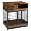 LAOTIES 31" Wooden Dog Crate Furniture,Indoor Pet Kennel With Double Doors,Dog Cage With Ventilated Design And Durable Metal Bars - 3 of 4