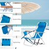 CAVINAS 2PC Folding Beach Chair with Wood Handrail & Headrest Pillow,Adjustable 4-Position Portable Chair for Outdoor,Lawn,Backyard - 4 of 4