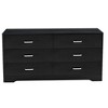 6 Drawers Dresser, MDF Cabinet Wood, for Living Room, Bedroom, Hallways, Black - 2 of 4