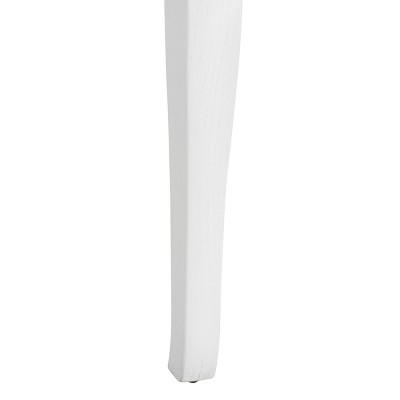 Parsons White Wood & Cane Transitional Arm Chair