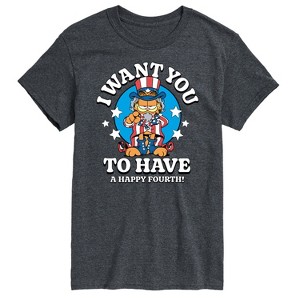 Men's - Garfield - Want You To Have A Happy Fourth Short Sleeve Graphic T-Shirt - 1 of 4