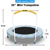 Aukfa 36 inch Kids Trampoline with Handle - Indoor/Outdoor Toddler Trampoline Ages 1-6, 6-Leg Design for Safety & Stability - 3 of 4