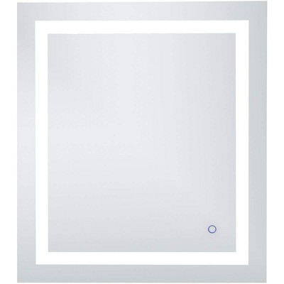 Elegant Lighting Helios 27in x 30in Hardwired LED mirror with touch sensor and color changing temperature 3000K/4200K/6400K