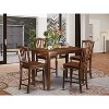 HomeStock 5-Pc Mahogany Finish Solid Wood Top - Dining Room Set - Seats 4 - 2 of 4