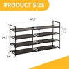 SUGIFT 4-Tier Shoe Rack Shoe Organizer with Shelves for Closet Entryway, Black - 3 of 4