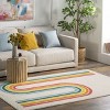 Nuloom Rainbow Abstract 5x8 Indoor Area Rug for Living Room Bedroom Dining Room Nursery Kitchen, Multicolor/Light Beige - 2 of 4