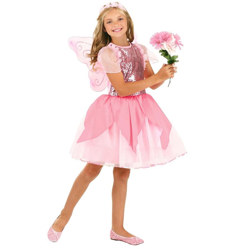 HalloweenCostumes.com Flower Fairy Girl's Costume, 3 of 4