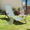 Tangkula 2 PCS Outdoor Chaise Lounge Folding Stacking Reclining Chairs - 3 of 4