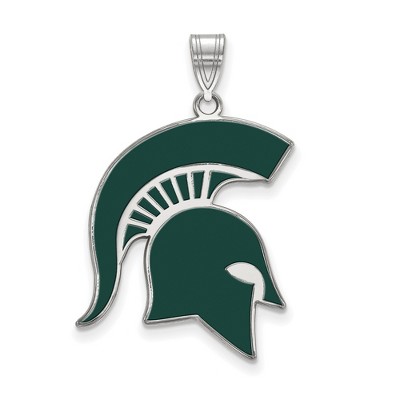 Michigan State Spartans Sterling Silver Pendant - Officially Licensed Large Logo