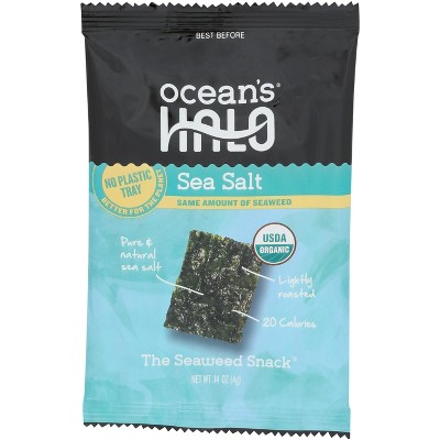 Ocean's Halo Sea Salt Seaweed Snacks - Case Of 20 - 0.14 Oz : Target