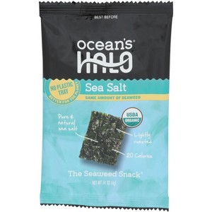 Ocean's Halo Sea Salt Seaweed Snacks - Case of 20 - 0.14 oz - 1 of 1