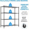 Homdox 4-Tier Heavy Duty Wire Storage Rack with Wheels 48"W x 24"D x 72"H, 2600LBS Adjustable Metal Shelves for Kitchen Garage Pantry - 4 of 4