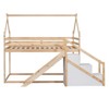 NicBex Twin over Twin Bunk Bed with Guardrail and Slide,House Twin Loft Bed with Staircase,Modern Bunk Beds,Noise Reduced Bunk Beds for Bedroom - 2 of 4
