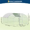 TackView Metal Chicken Coop, Walking Poultry Cage Hen Run House Cage Coops, with Waterproof and Anti-Ultraviolet Cover for Backyard Farm, Silver - 3 of 4