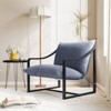 Whizmax Mid-Century Modern Sling Accent Chair, Fabric Living Room Chairs with Heavy Duty Metal Frame, Lounge Reading Armchair for Living Room Bedroom - 2 of 4