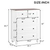 5 Drawer Tall Dresser, 36'' H MDF Wood Chest of Drawers for Bedroom or Office, Storage Dresser Cabinet for Living Room or Hallway-Coolbibila - 3 of 4