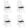 vidaXL Chair Cushion Set of 4 Anthracite Oxford fabric (100% polyester) - 4 of 4