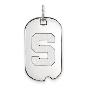Black Bow Jewelry 10k White Gold Michigan State Spartans NCAA Pendant - 1 of 3