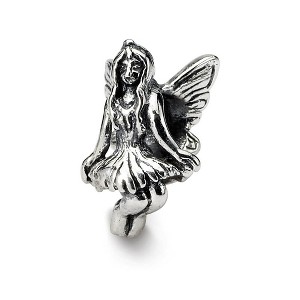 Black Bow Jewelry Sterling Silver Delicate Fairy Bead Charm - 1 of 4