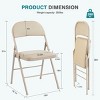 SEVOBAL Folding Chair 2 Pack Leather Padded Folding Chairs Metal Chairs Easy Store, Outdoor Indoor for Home Office Party, Black, 18"*18"*30.7" - 3 of 4