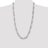 Black Bow Jewelry Men's 9mm, Sterling Silver, Solid Figaro Chain Necklace - 2 of 4