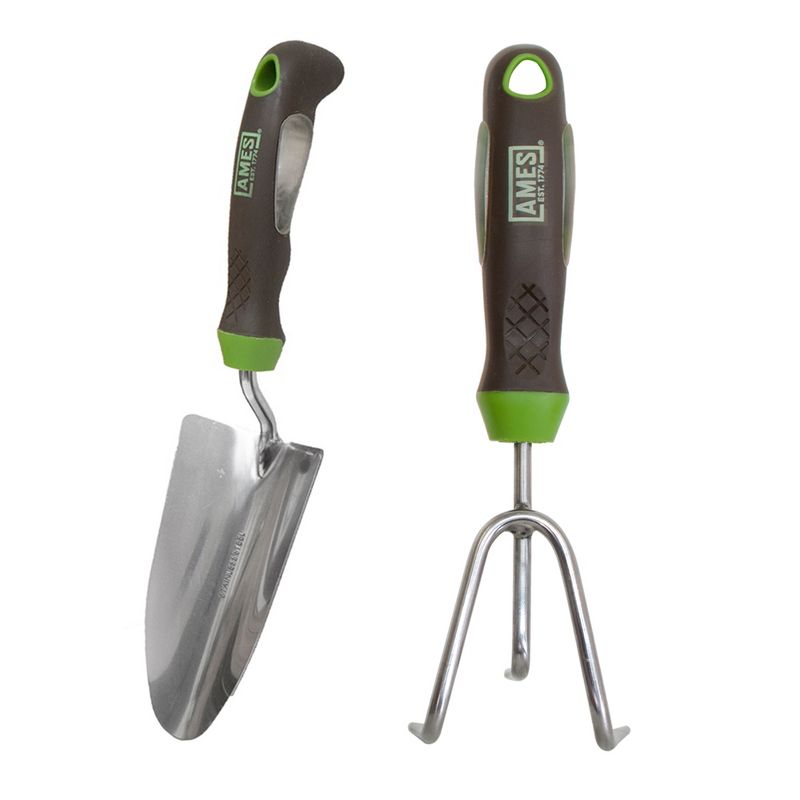 2 Piece Gel Grip Trowel and Cultivator Kit - AMES, 1 of 6